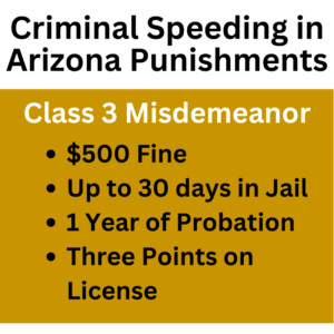 criminal speeding in arizona